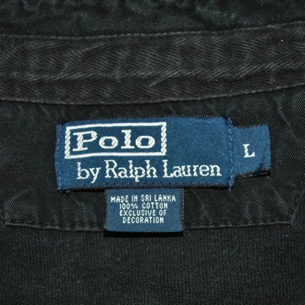 Polo Ralph Lauren Shirt Size Large Faded Black Short Sleeve Polo